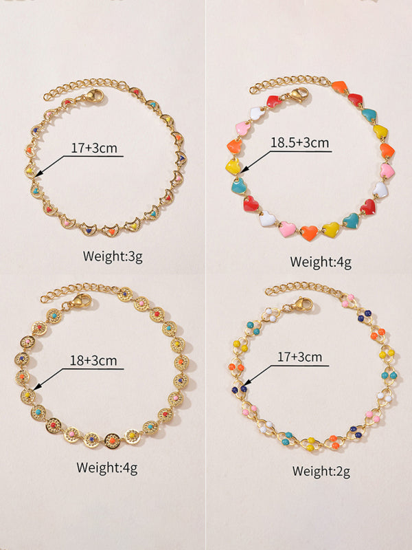 women's cute oil dripping love bracelet