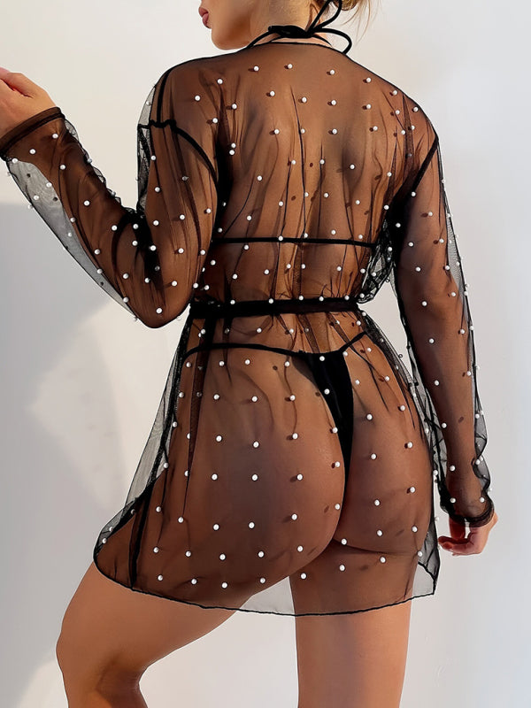 Vacation sun protection jacket bikini top swimsuit beach cover-up