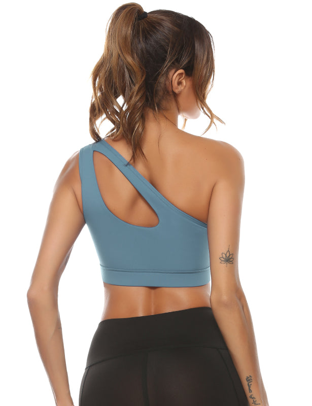 One-Shoulder Bra Beautiful Back Shockproof Running Sports