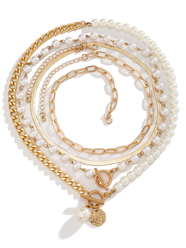 Baroque shaped pearl necklace creative irregular chain clavicle necklace