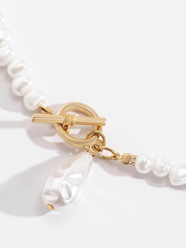 Baroque shaped pearl necklace creative irregular chain clavicle necklace