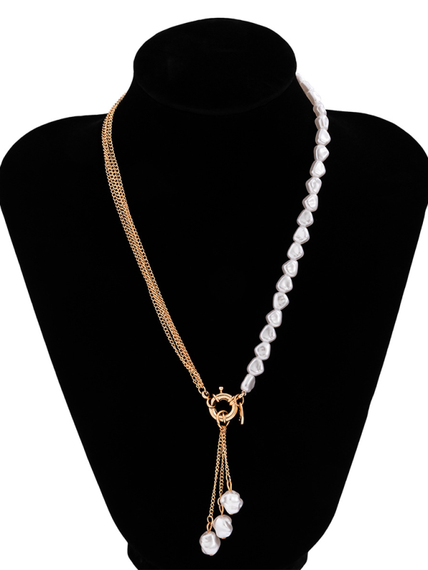 Baroque shaped pearl necklace creative irregular chain clavicle necklace