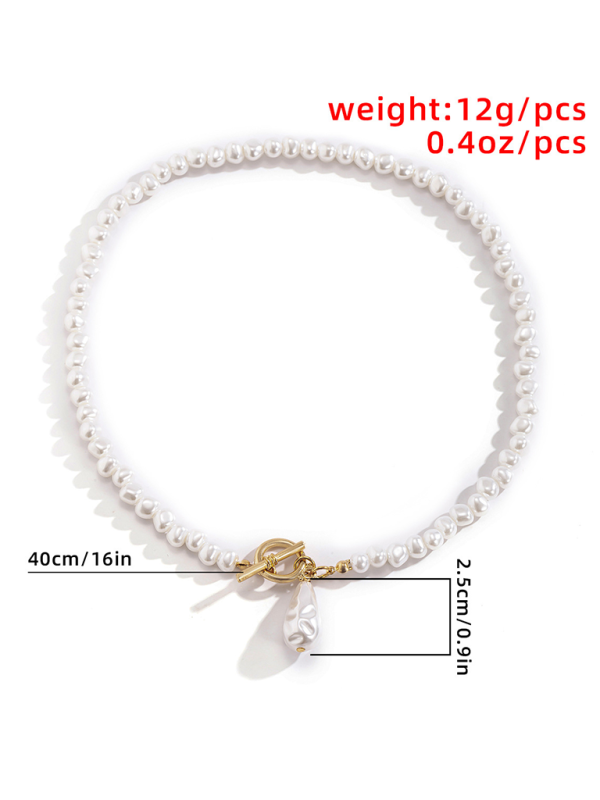 Baroque shaped pearl necklace creative irregular chain clavicle necklace