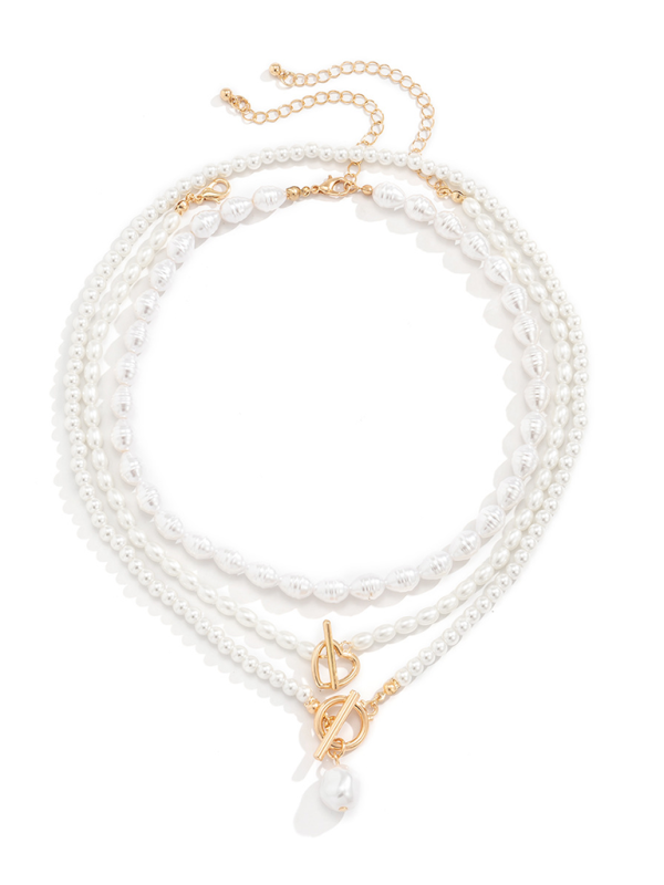 Baroque shaped pearl necklace creative irregular chain clavicle necklace