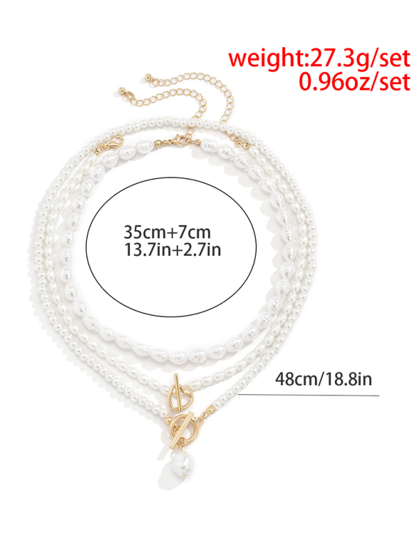 Baroque shaped pearl necklace creative irregular chain clavicle necklace