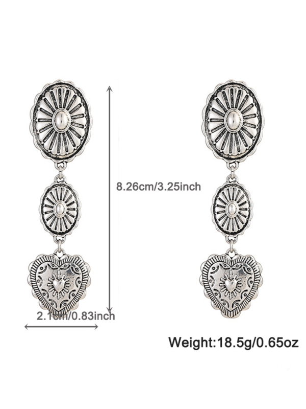 Love peach semi-precious stone vintage earrings