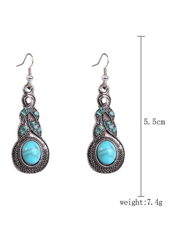 Bohemian vintage ethnic turquoise earring set