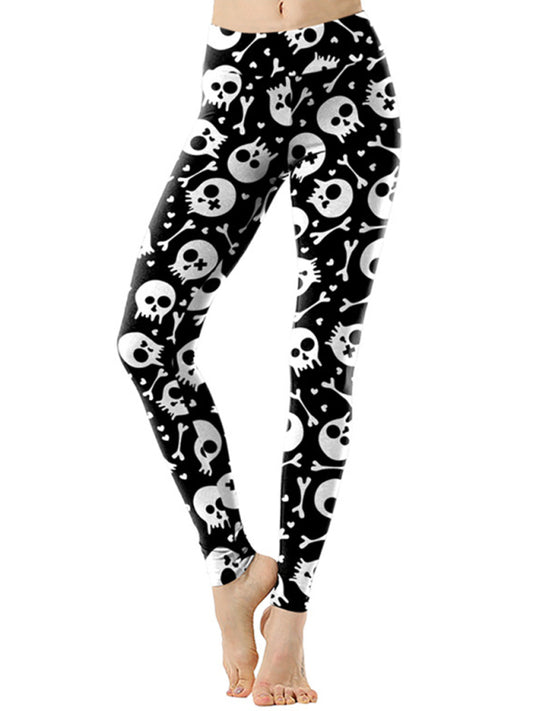 Women's Halloween Graphic Print Trousers