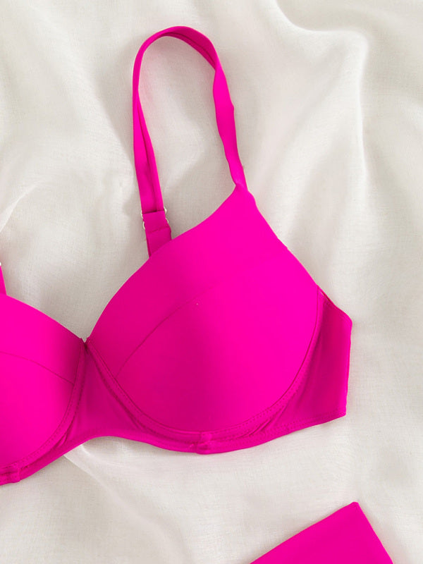 Bikini Solid Color Swimsuit Sexy Split Foreign Trade Swimsuit