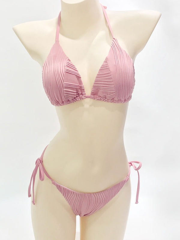 Women's two-piece sexy strappy bikini swimsuit