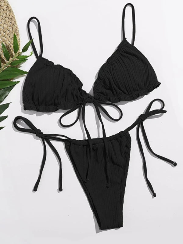 Women's two-piece sexy strappy bikini swimsuit