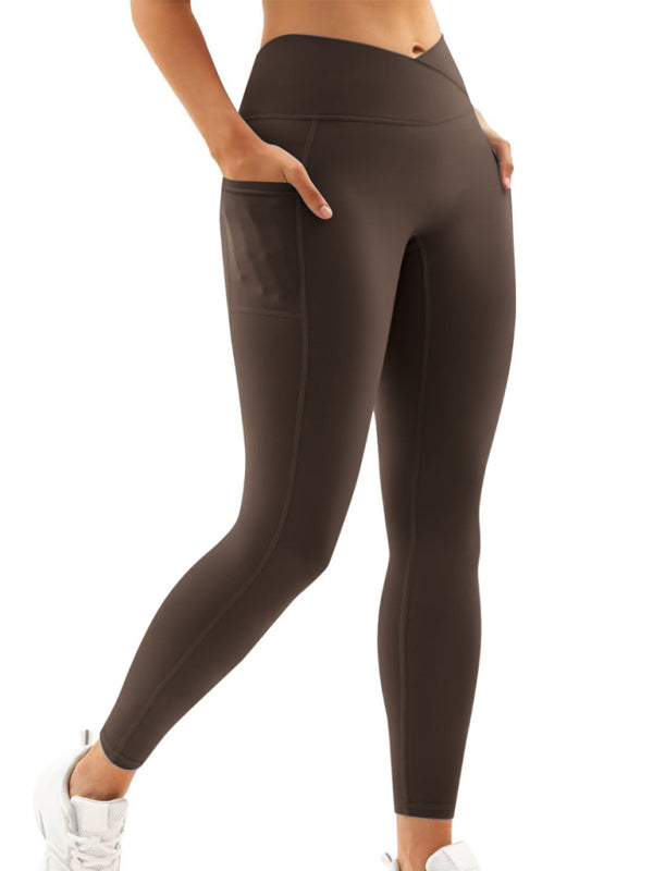 New Women's High Waist Hip Pocket Yoga Pants