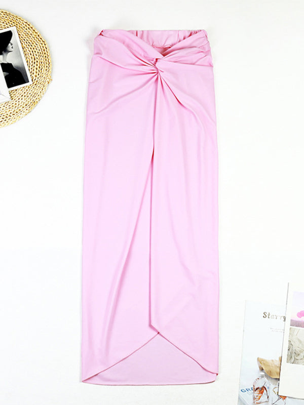 New swimsuit color matching sexy hollow seaside resort swimsuit/wrap skirt