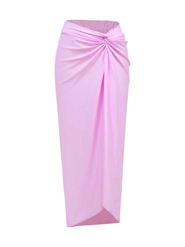 New swimsuit color matching sexy hollow seaside resort swimsuit/wrap skirt