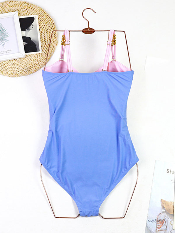 New swimsuit color matching sexy hollow seaside resort swimsuit/wrap skirt