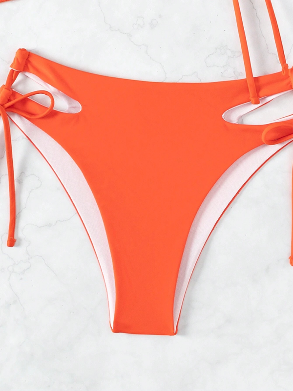 Sexy bikini three piece swimsuit beach tether bikini